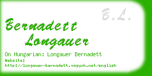 bernadett longauer business card